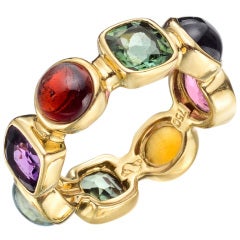 SEAMAN SCHEPPS "50's" Multicolored Gemstone Band Ring