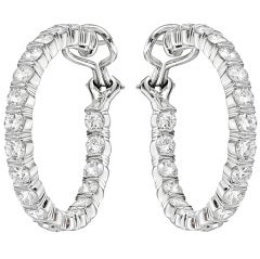 HARRY WINSTON Diamond Hoop Earrings