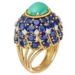 MARCHAK Gem-Set Domed Dress Ring