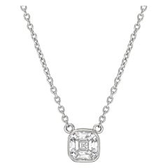 Delicate Bezel-Set Asscher-Cut Diamond