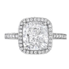Gorgeous 3.04 Carat Cushion-Cut Diamond Engagement Ring
