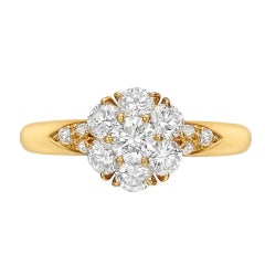 VAN CLEEF & ARPELS Gold & Diamond Cluster "Fleurette" Ring