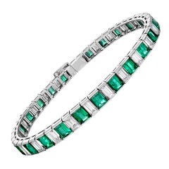 Emerald 
Diamond Line Bracelet