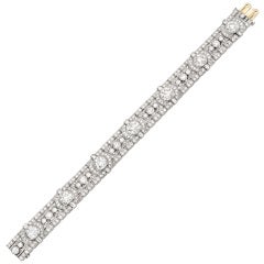 Art Deco Old Mine Cut Diamond Bracelet (~18.5 ct tw)