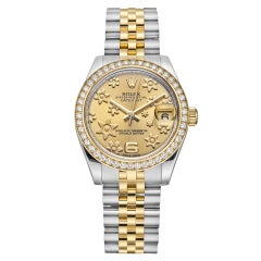 Rolex Steel and Gold Datejust Lady 31 Wristwatch Ref 178383