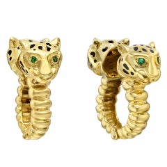 Renato Cipullo Gold Leopard Hoop Earrings