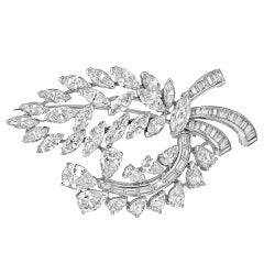 Elegant White Gold 
Diamond Spray Brooch