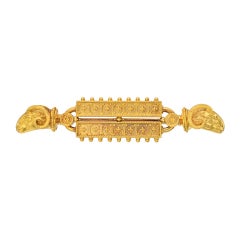 Antique Gold Revivalist Bar Pin