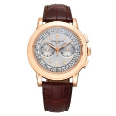 Patek Philippe Rose Gold Chronograph Wristwatch Ref 5070R