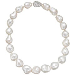 Semi-Baroque Cultured South Sea Pearl Necklace