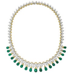 Buccellati Emerald Drop Fringe Necklace