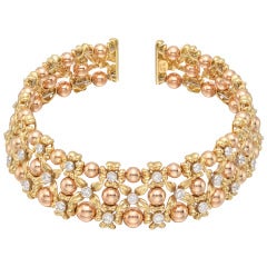 Chantecler Gold & Diamond Floral Collar Necklace