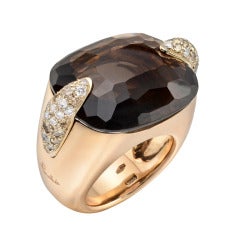 Pomellato Smoky Quartz & Diamond Cocktail Ring