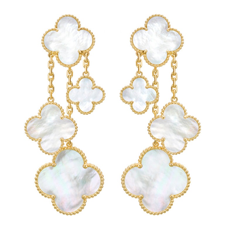 Van Cleef & Arpels Mother-of-Pearl "Magic Alhambra" Earrings