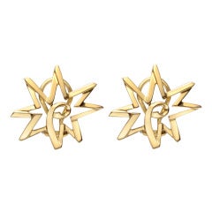TIFFANY & CO. Paloma Picasso Gold 'Sun' Earclips