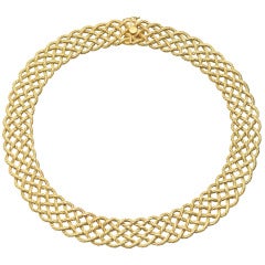 BUCCELLATI Gold "Crepe de Chine" Collar Necklace