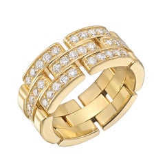 CARTIER Gold & Diamond ​"Maillon Panthère" Band Ring