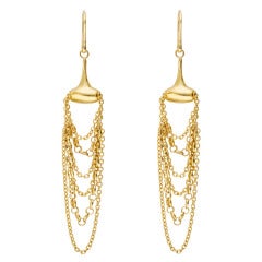 GUCCI Gold Multi-Chain Chandelier Earrings