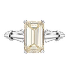 3.04 Carat Emerald-Cut Diamond Ring