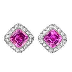 TIFFANY & CO. Pink Sapphire & ​Diamond "Legacy" Earstuds