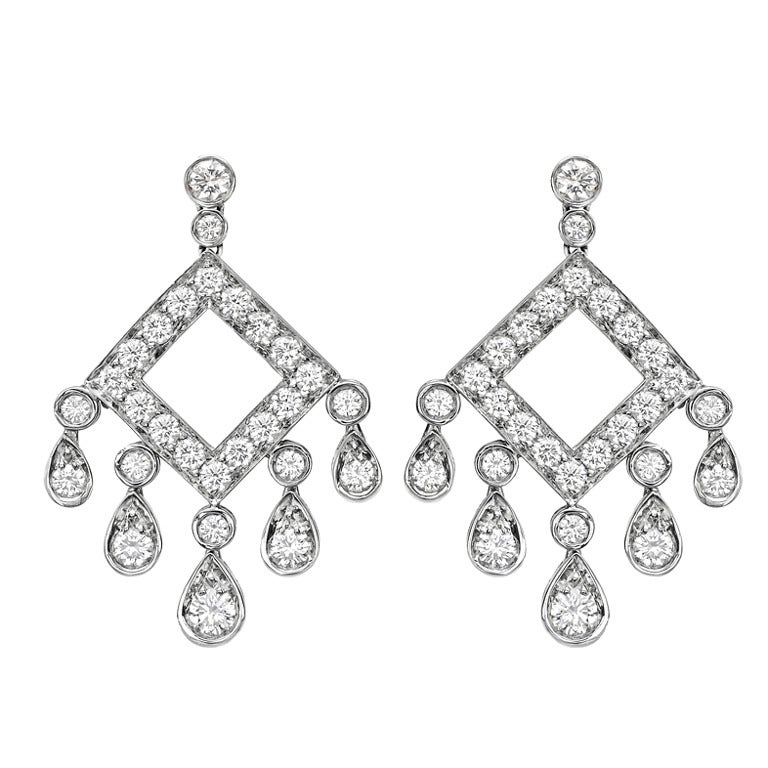 TIFFANY 
CO. Diamond Chandelier "Legacy" Earrings