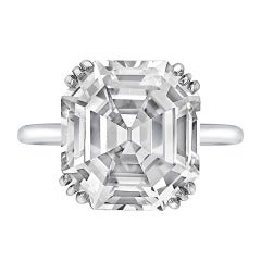 CARTIER 8.06 Carat Asscher-Cut Diamond Ring