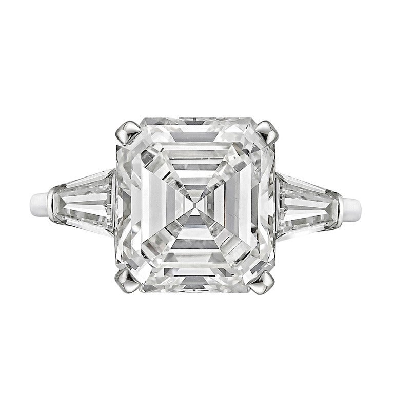5.26 Carat Emerald-Cut Diamond Ring