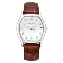 Vintage Patek Philippe White Gold Gondolo Wristwatch Ref 5030G