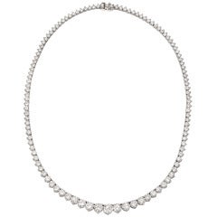 Graduated Diamond Line Necklace (~21 ct tw)