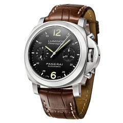 Panerai Stainless Steel PAM 310 Luminor Chronograph Wristwatch