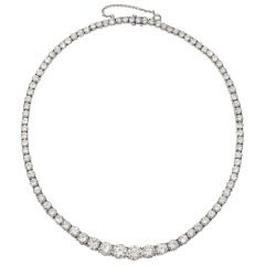 Graduated Diamond Line Necklace (~23 ct tw)