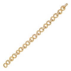 TIFFANY & CO. Gold & Diamond Figure-8 Link Bracelet