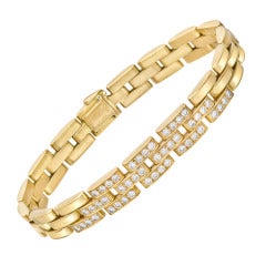 CARTIER Gold & Diamond "Maillon ​Panthère" Link Bracelet
