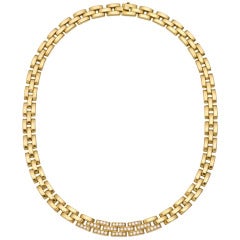CARTIER Gold & Diamond "Maillon Panthère" Collar Necklace