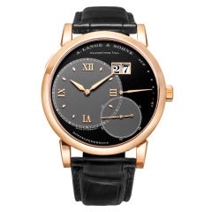 A. Lange & Sohne Rose Gold Grand Lange 1 Wristwatch