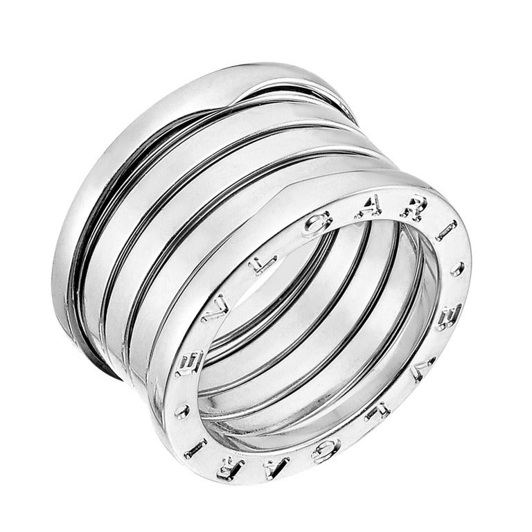 BULGARI B.Zero1 White Gold 5-Band Ring at 1stDibs