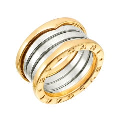 BULGARI B.Zero1 White and Yellow Gold 4-Band Ring at 1stDibs | bvlgari b  zero 4 band ring, bvlgari gyuru, bulgari ring gold price