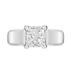 1.54 Carat Radiant-Cut Diamond Ring
