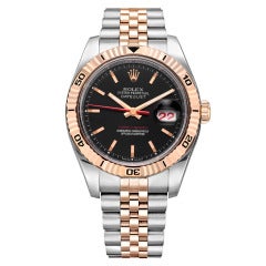 Rolex ​Stainless Steel and Rose Gold Datejust Turn-O-Graph Wristwatch Ref 116261