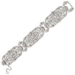 Art Deco Diamond Panel Bracelet