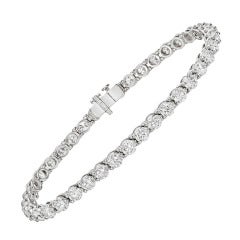 TIFFANY & CO. Round-Cut Diamond Line Bracelet (~7 ct tw)