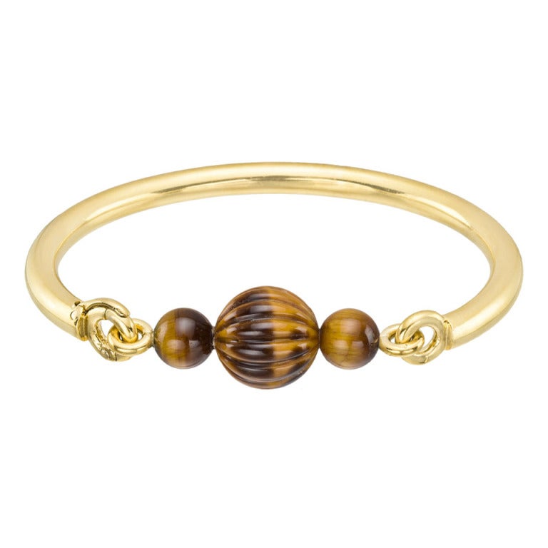 BOUCHERON Tiger's Eye Bead Bangle