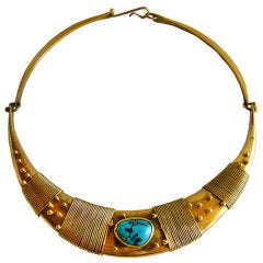 JACK BOYD Bronze and Turquoise Necklace