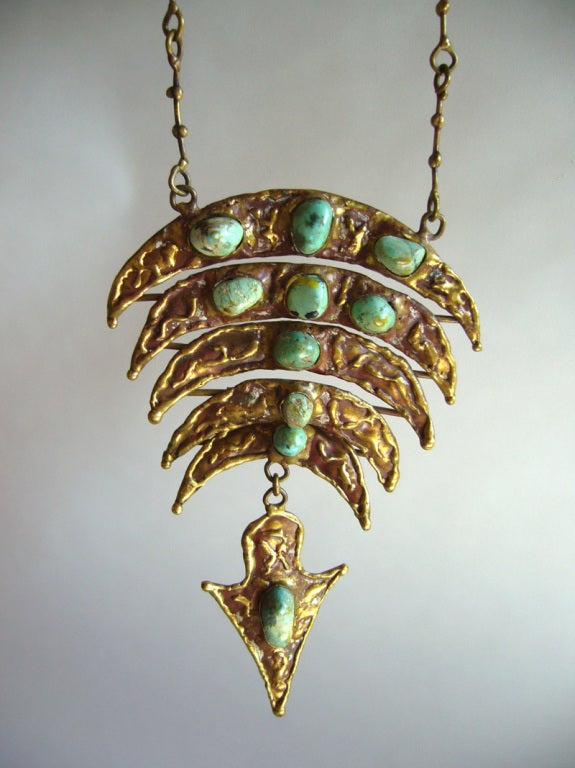 Women's PAL KEPENEYES Turquoise Bronze Necklace