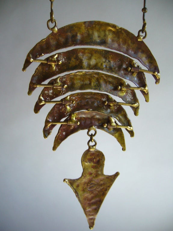 PAL KEPENEYES Turquoise Bronze Necklace 1