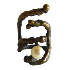 ERNESTO GONZALEZ JEREZ Studio Bronze Pearl Ring