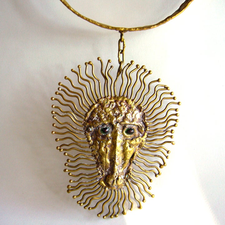 Women's PAL KEPENEYES Bronze Lion Head Necklace