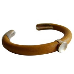 ELSA PERETTI for TIFFANY & Co. Wood and Sterling Cuff Bracelet