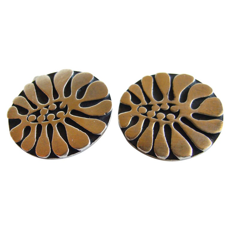 BRITISH Modern Sterling Cufflinks at 1stDibs