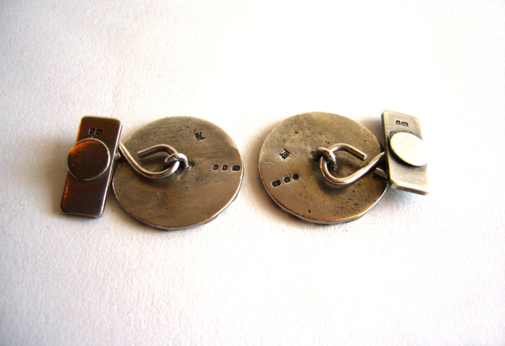 BRITISH Modern Sterling Cufflinks